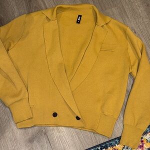 STYLEWE Mustard Double-Breasted Cardigan